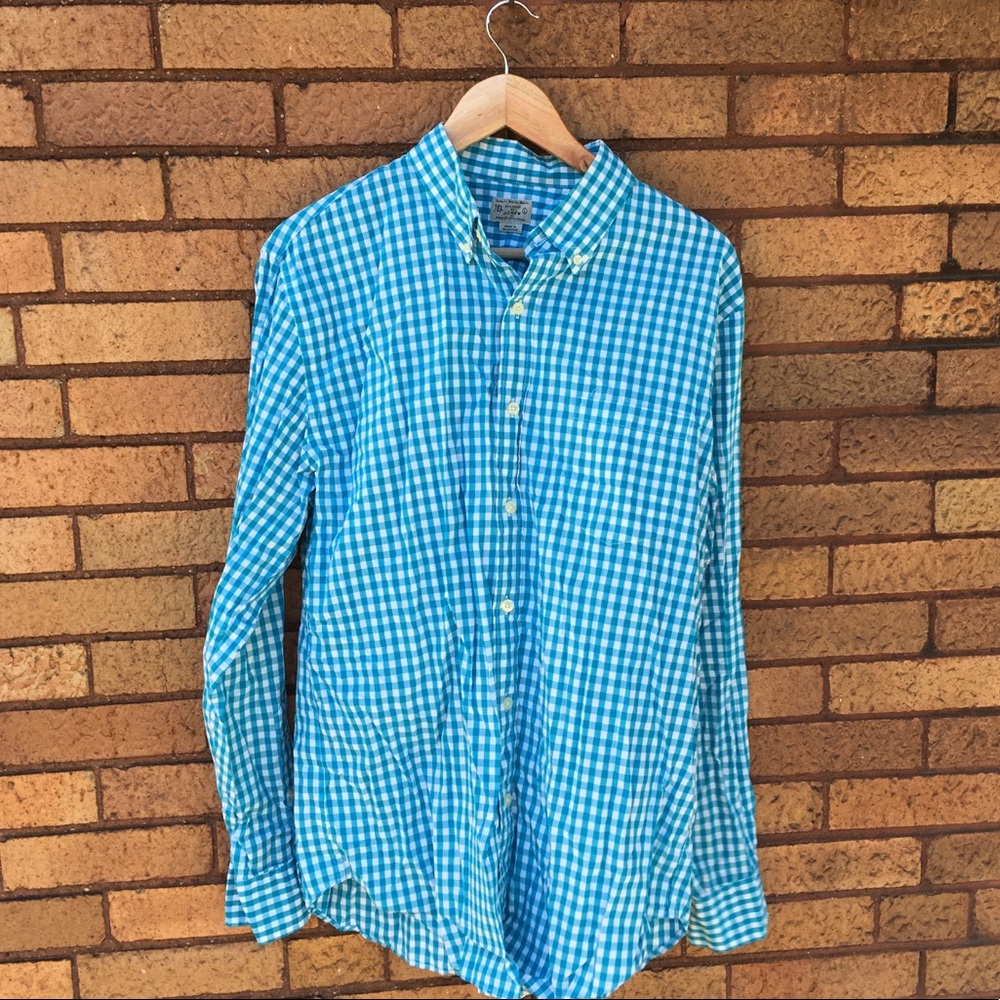 J Crew Large Dress Shirt Button Down Gingham